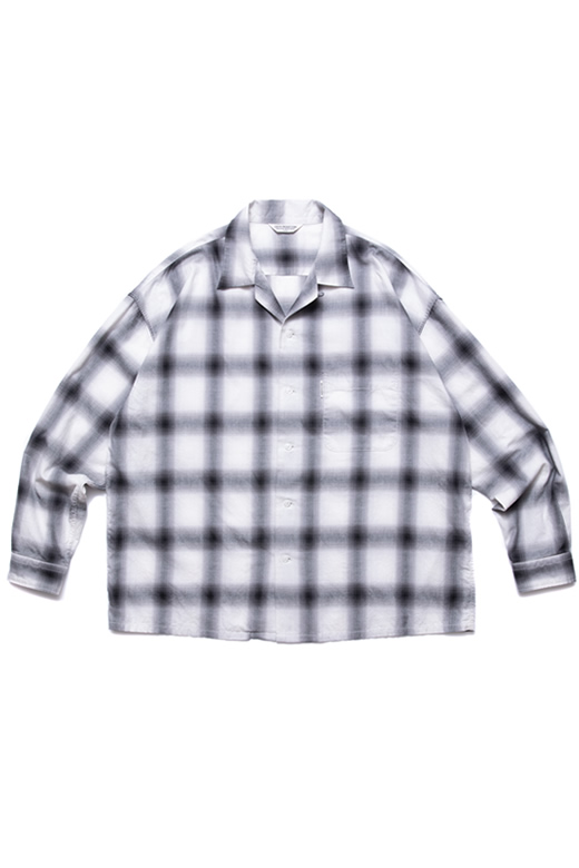 OMBRE CHECK OPEN COLLAR SHIRT