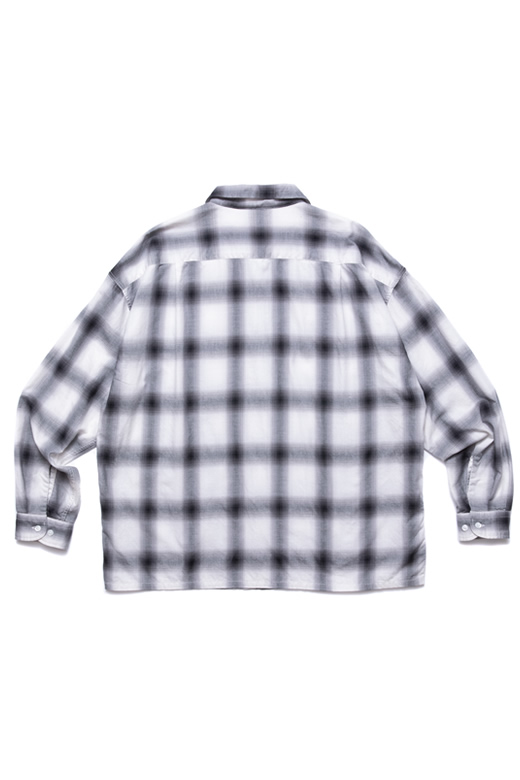 OMBRE CHECK OPEN COLLAR SHIRT